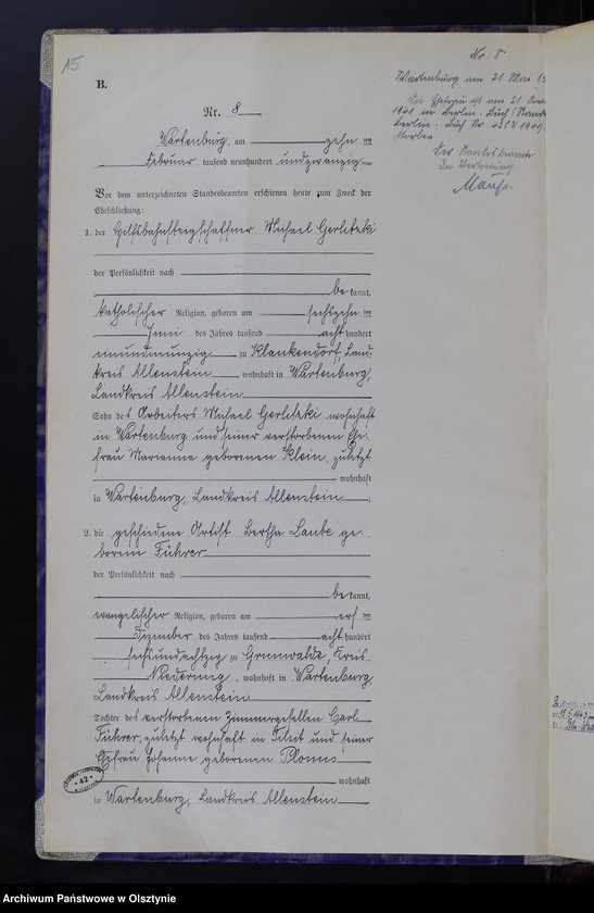 image.from.unit.number "Heirats-Haupt-Register Nr 1 - 62"