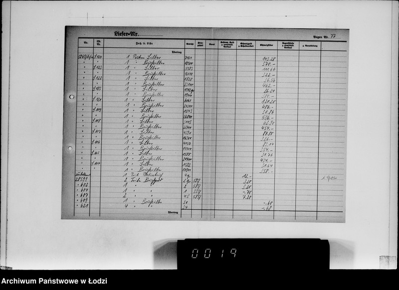 Obraz 17 z jednostki "[Dziennik przychodu kosztowności]"