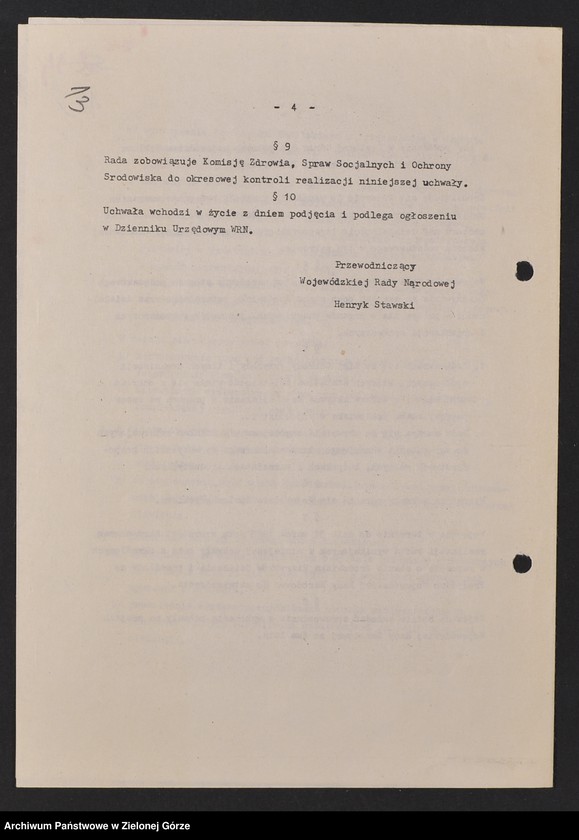 image.from.unit.number "Protokóły z posiedzeń Komisji Zdrowia, Spraw Socjalnych i Ochrony Środowiska Wojewódzkiej Rady Narodowej w Zielonej Górze"