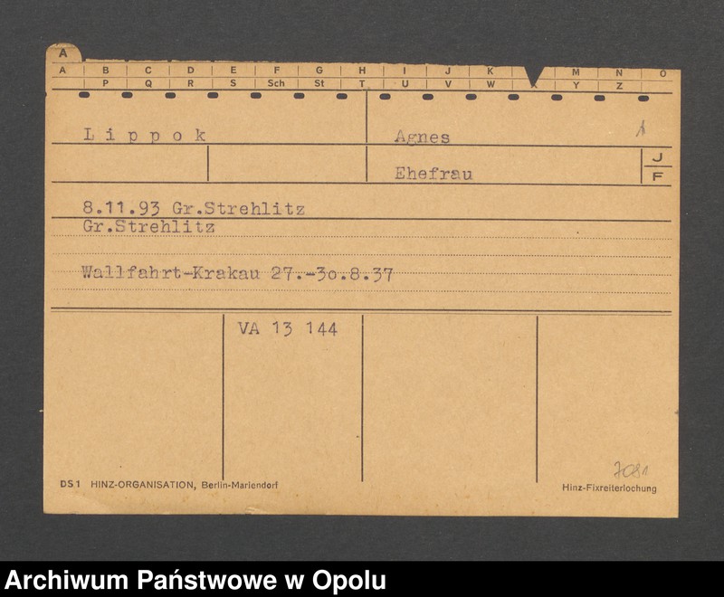 image.from.unit.number "[Lippok Agnes, ur. 8.11.1893 r. Gross Strehlitz]"