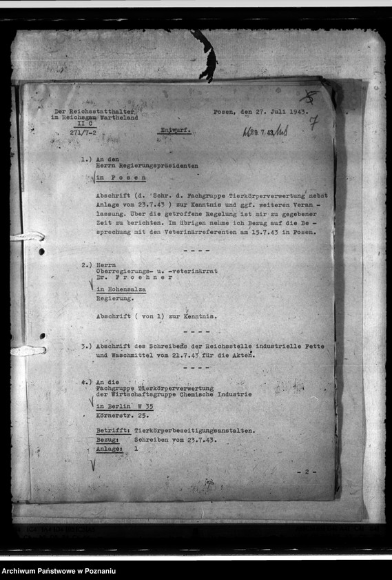 Obraz 11 z jednostki "Errichtung von Tierkörperbeseitigungsanstalten, hier: Posen"