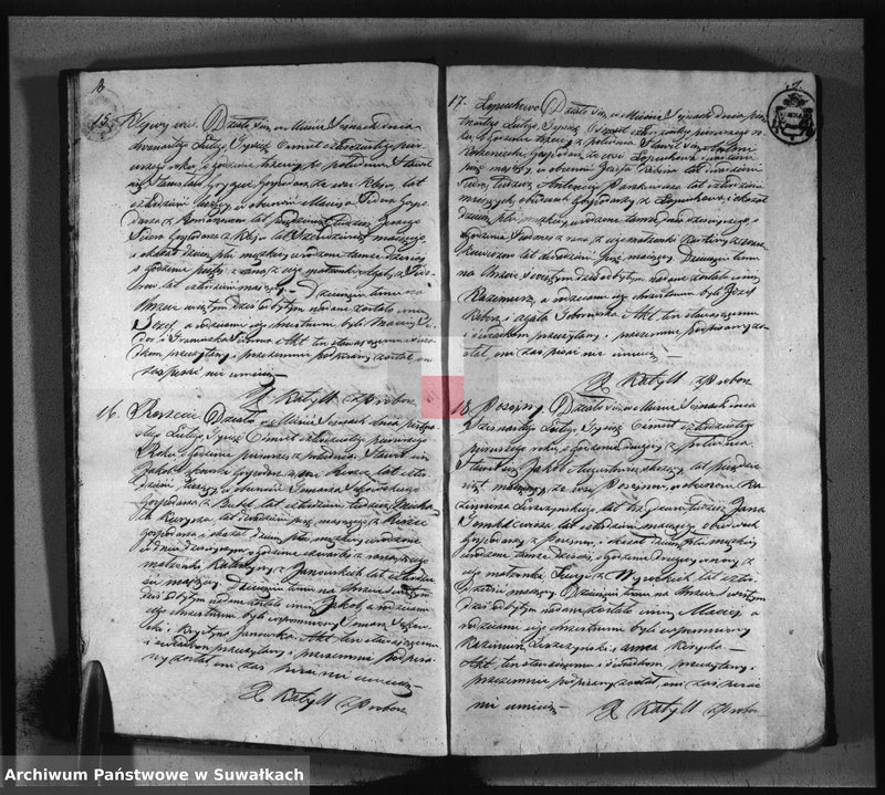 image.from.unit.number "Akta urodzonych, zaślubionych i umarłych parafii sejneńskiej z roku 1841"