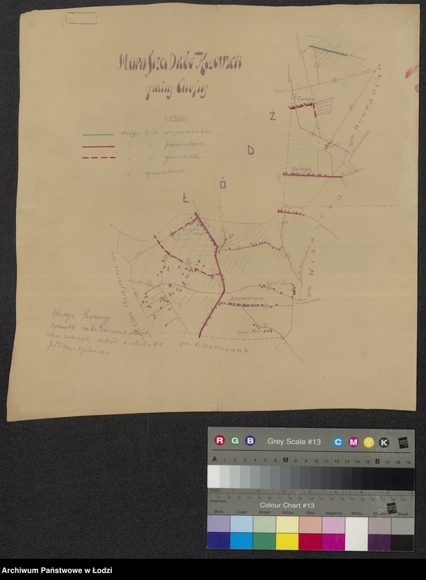 Obraz 1 z jednostki "Mapa sieci dróg kołowych gminy Chojny"