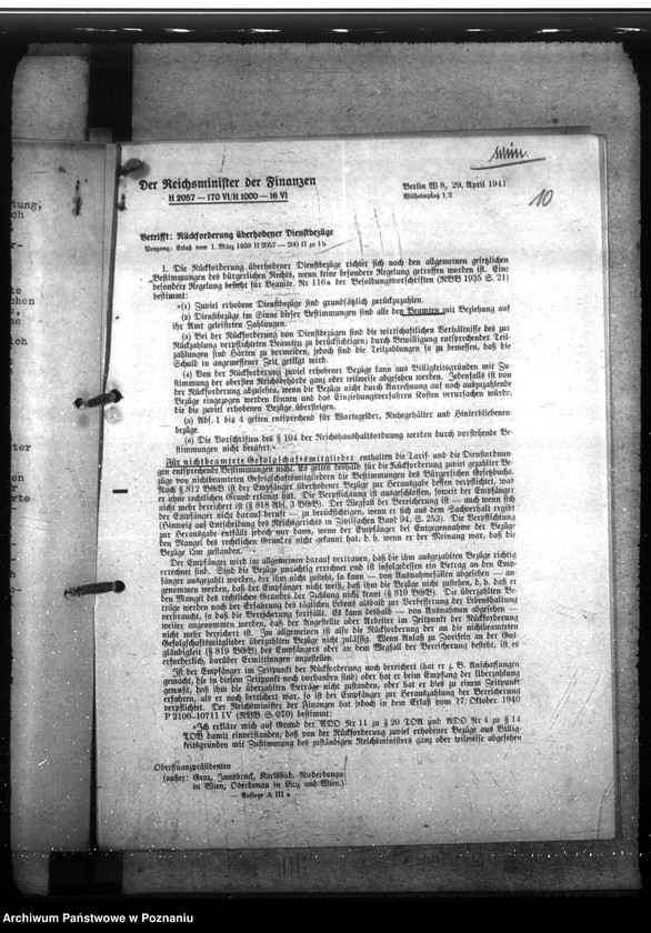 Obraz 14 z jednostki "Organisation der Reichsbauverwaltung. Geschäftsprüfung der Reichsbauämter"