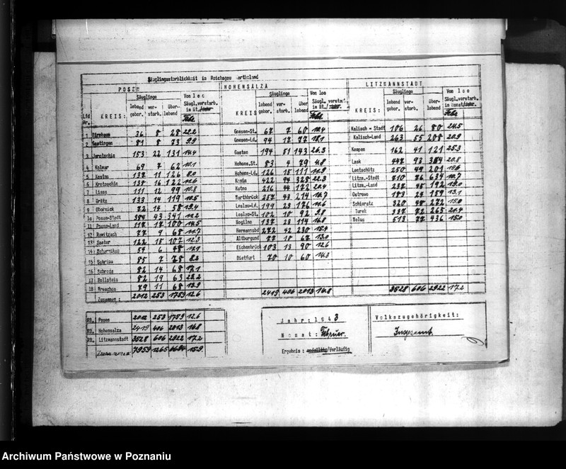 Obraz 10 z jednostki "Statistik der Säuglingssterblichkeit"