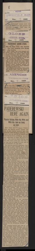 Obraz 10 z jednostki "Amèrique 1899 (Wycinki prasowe dotyczące tournée i koncertów w Stanach Zjednoczonych)"