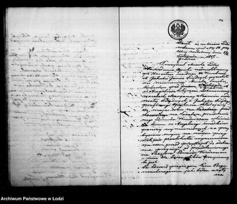 Obraz 12 z jednostki "Akta tyczące się ustanowienia opieki nad nieletnimi po zmarłym Janie Frydrychu t. j. Amalią, Emilią i Robertem rodzeństwem Frydrych"