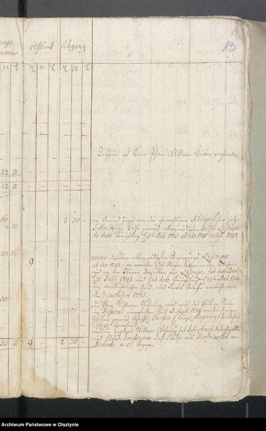 image.from.unit.number "Decems Consignation des Kirchspiels Seehesten"