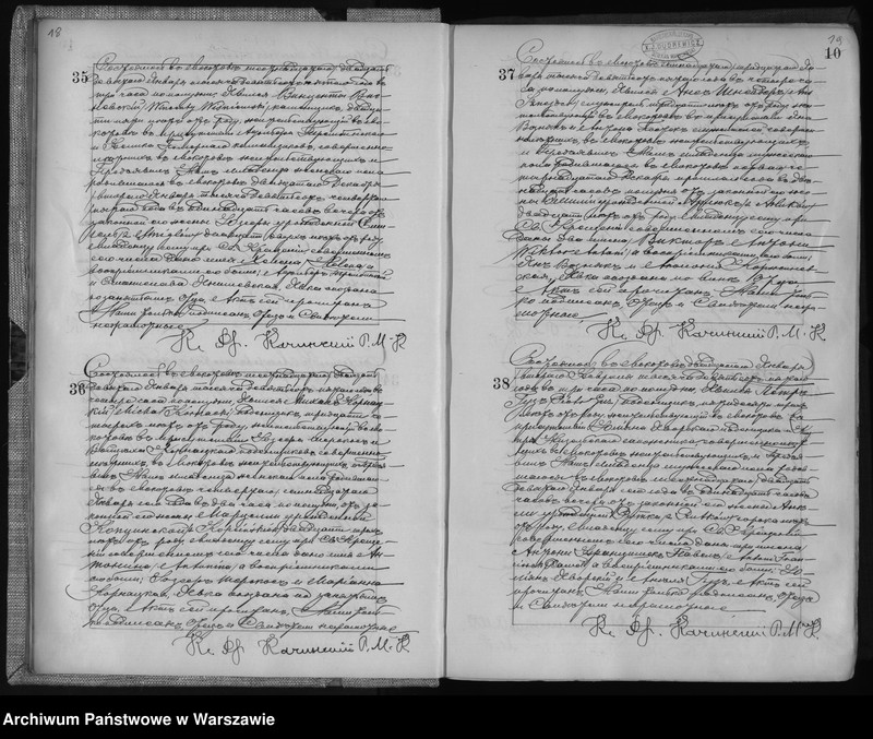 Obraz 13 z jednostki "Akta urodzeń, małżeństw i zgonów"