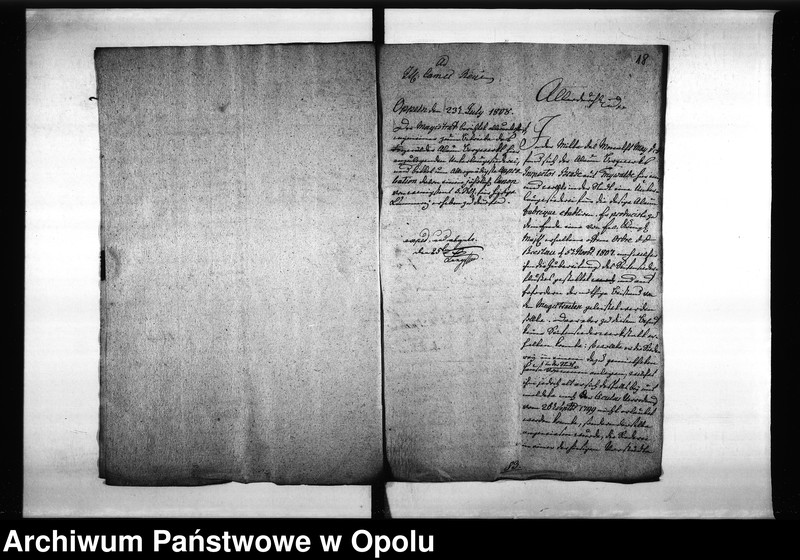 Obraz 16 z jednostki "Acta Specialia des Magistrats zu Oppeln. Wegen Anlegung einer Unterlaugen-Siederey für das Alaun Bergwerk zu Freyenwalde a/O. [...]"