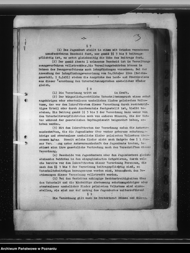 Obraz 7 z jednostki "Verordnung über die Rechtsverhältnisse der Schutzangehörigen und staatenlosen unehelichen Kinder polnischen Volkstums"