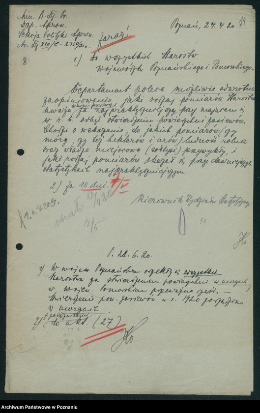 Obraz 16 z jednostki "[Korespondencja w sprawie stwierdzenia powierzchni zasiewów}"