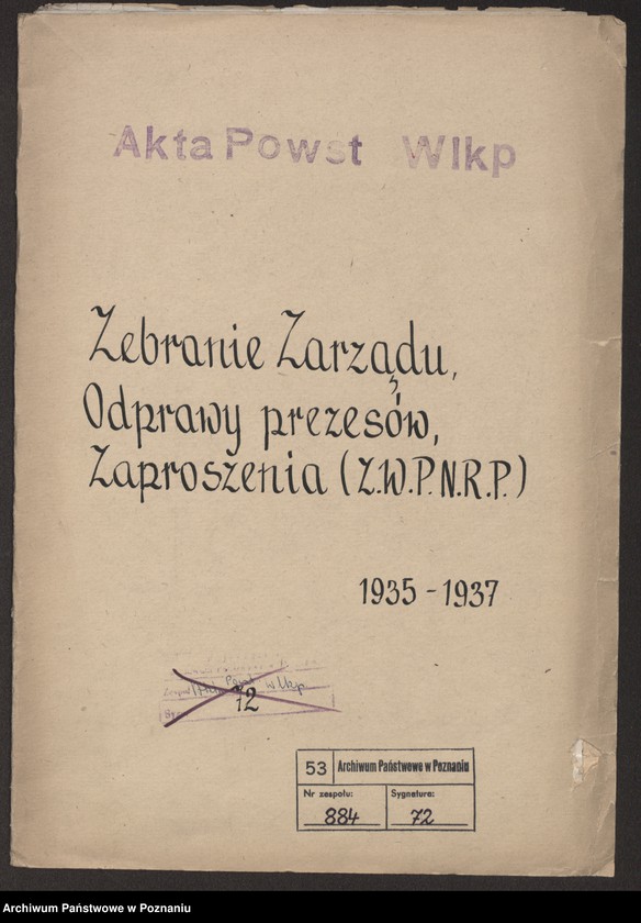 image.from.unit.number "Zebranie Zarządu, odprawy prezesów, zaproszenia [Związku Weteranów Powstań Narodowych Rzeczypospolitej Polski]"