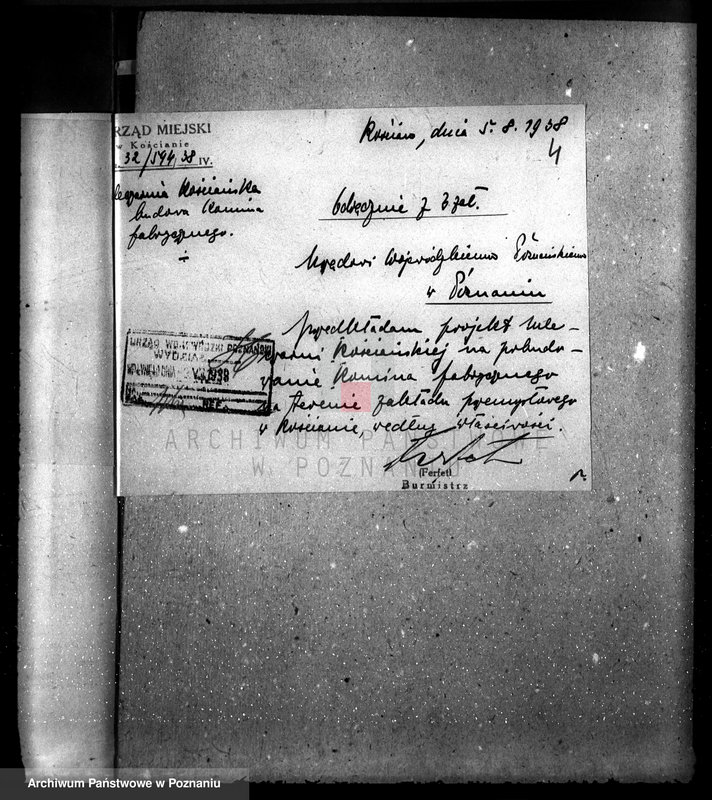 Obraz 9 z jednostki "Zatwierdzenie projektu zakładu przemysłowego / Mleczarni Spółdzielczej/ w Kościanie"