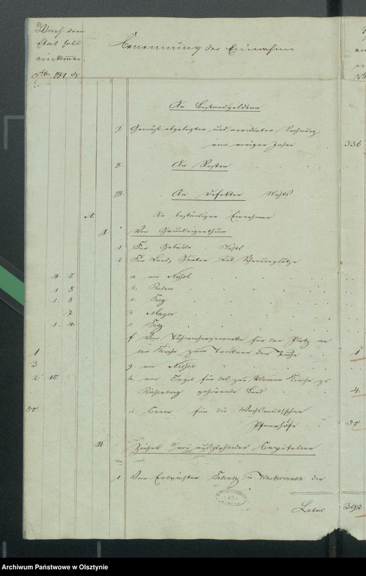 image.from.unit.number "Kirchen Kassen Rechnung von den beiden ewangelischen Kirchen zu Riesenburg"