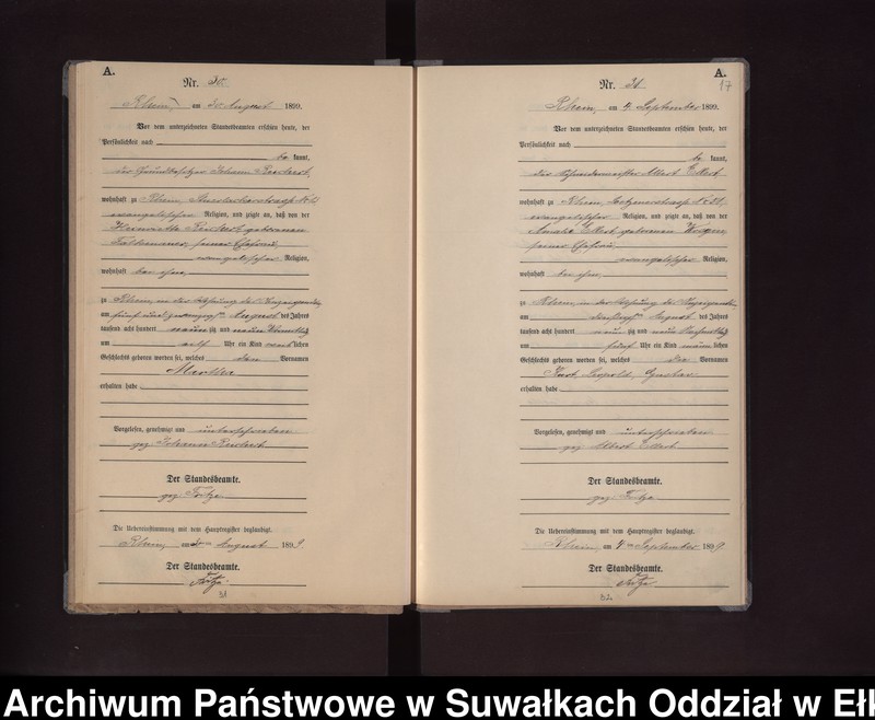 image.from.unit.number "Geburts-Neben-Register des Preussischen Standes-Amtes Rhein Kreis Loetzen"
