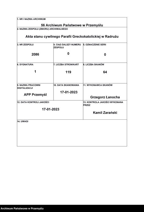 image.from.unit.number "Extractus libri metrices mortuorum in pago Radruż decanatu Lubaczoviensis incipiendo a die 16 Junij 1784 usque ad ultimam Decembris 1840 inclusive"