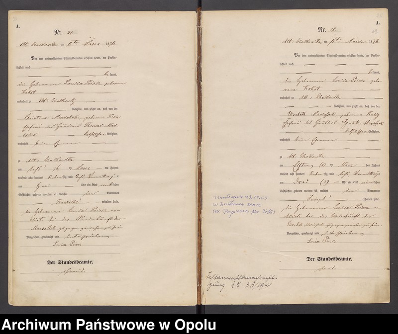 image.from.unit.number "U.S.C. Siołkowice St.[are] Księga aktów urodzeń miejscowa rok 1876"