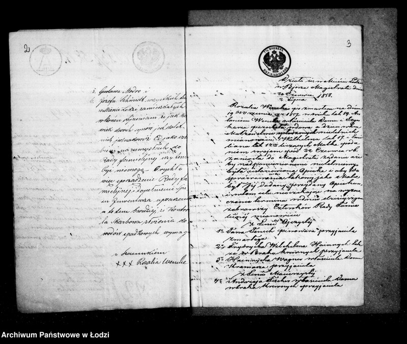 Obraz 6 z jednostki "Akta tyczące się ustanowienia opieki nad nieletnimi Wilhelmem i Emilianem rodzeństwem Wencke po zmarłym Antonim Wencke"