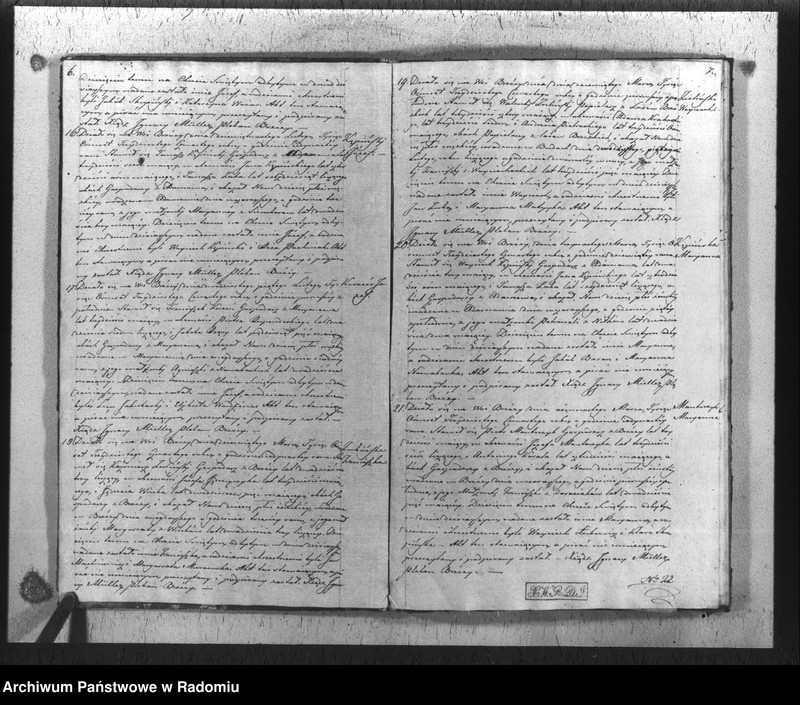 Obraz 6 z jednostki "Duplikat akt religijno-cywilnych urodzonych, zaślubionych i zmarłych gminy i parafii Brzóza na rok 1834"