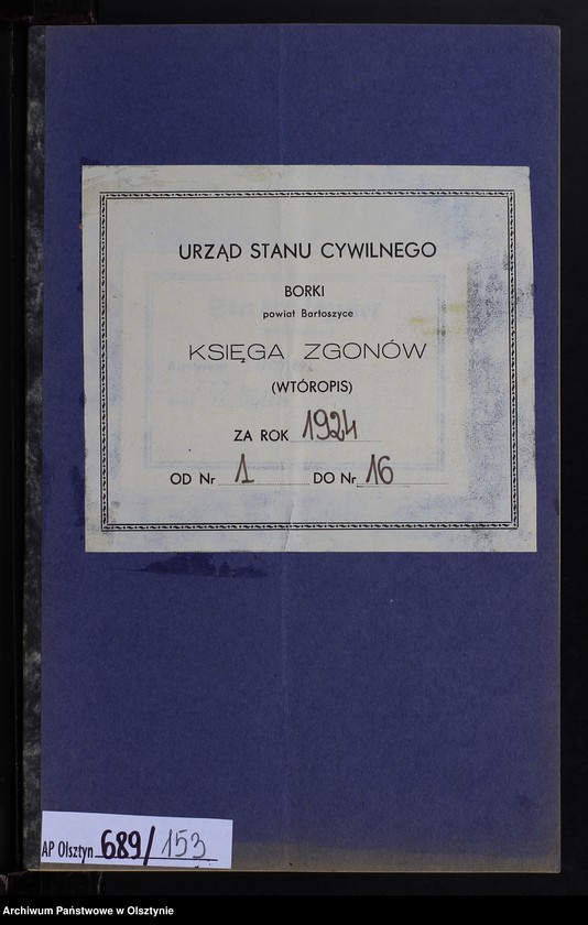 image.from.unit.number "Sterbe-Neben-Register Nr 1 - 16 [ Księga zgonów - wtóropis ]"