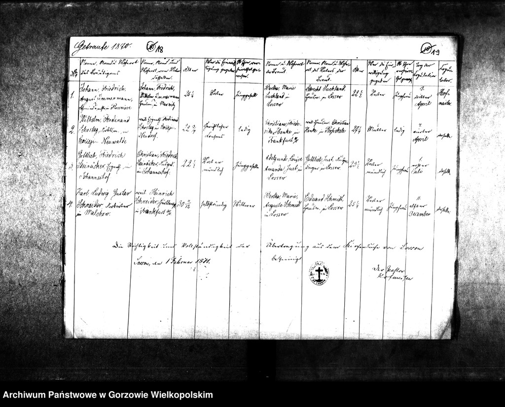 image.from.unit.number "Duplikate der Kirchenbücher von der Parochie Lossow: Lossow (Włostów), Cocceji Antheil Neudorf (Krzyszczyna), Cocceji antheil Neuwalde (Krzyszczynka), Gerlachsthal (Gostkowice), Raumerswalde (Roszkowice)"