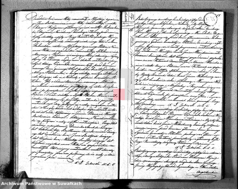 Obraz 20 z jednostki "Akta zaślubionych urzędnika stanu cywilnego gminy wieysieyskiey z 1825 roku"