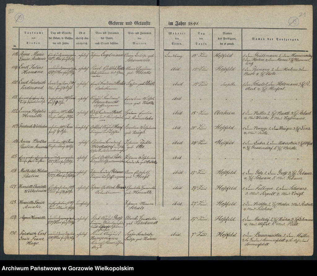 image.from.unit.number "Duplikate der Kirchenbücher von der Parochie der Hauptkirche zu Landsberg an der Warthe (zawiera także księgę zgonów Konkordien Kirche z 1841 r.)"