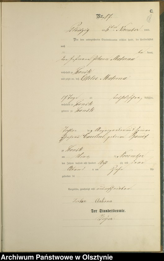 image.from.unit.number "Sterbe-Haupt-Register Nr 1 - 24"
