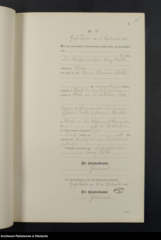 image.from.unit.number "Sterbe-Neben-Register Nr 1 - 22"