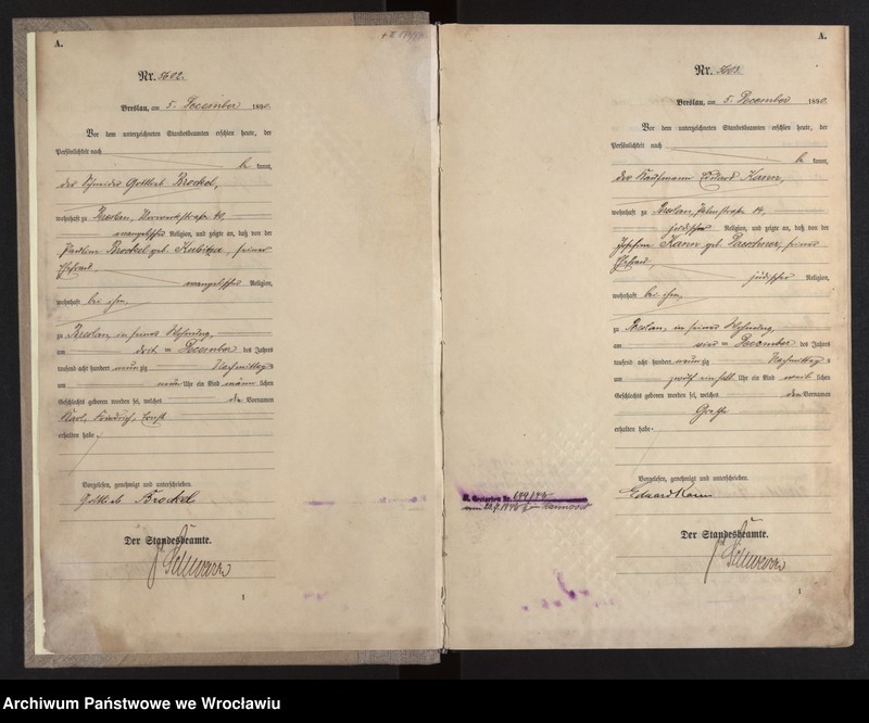 image.from.unit.number "Geburts-Haupt-Register Breslau II 1890 Band 15"