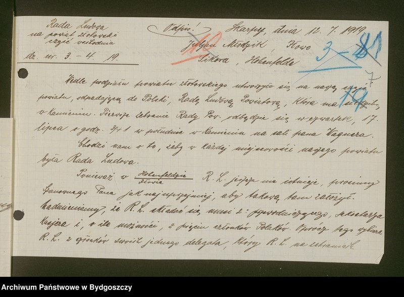 image.from.unit.number "[Rada Ludowa na powiat złotowski - część wschodnia] Wiece i zebrania. Założenie Rad Ludowych"