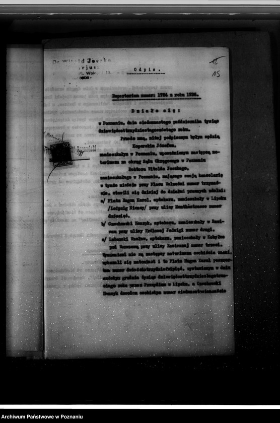 Obraz 19 z jednostki "Zatwierdzenie zakładu przemysłowego /laboratorium Homeopatycznego/ Firmy dr Willmar Schwabe Spółka z o. o. w Poznaniu"