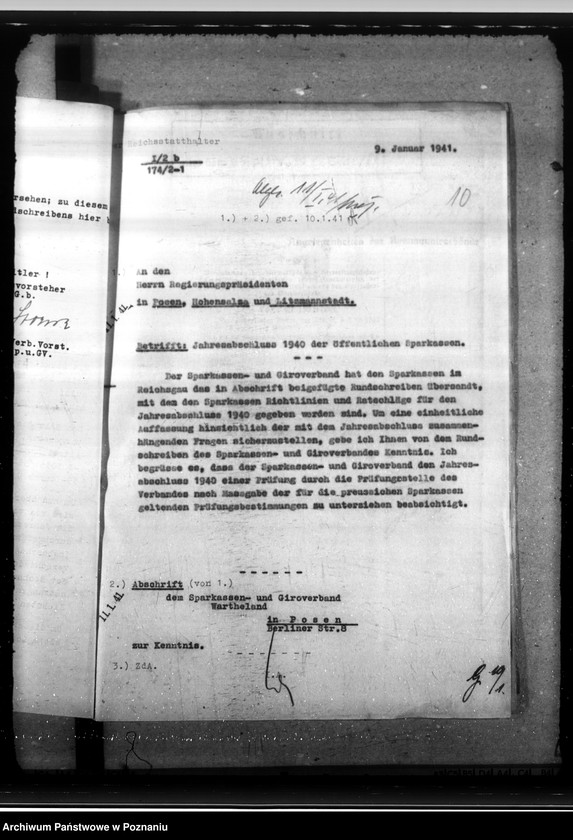 image.from.unit.number "Sparkassen - korespondencja"