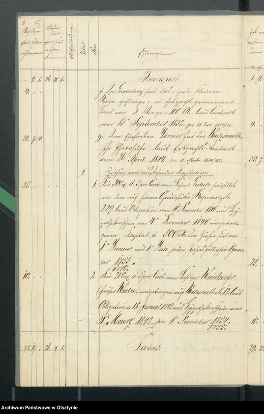 image.from.unit.number "Kirchen Cassen Rechnung von den beiden ewangelischen Kirchen zu Riesenburg"
