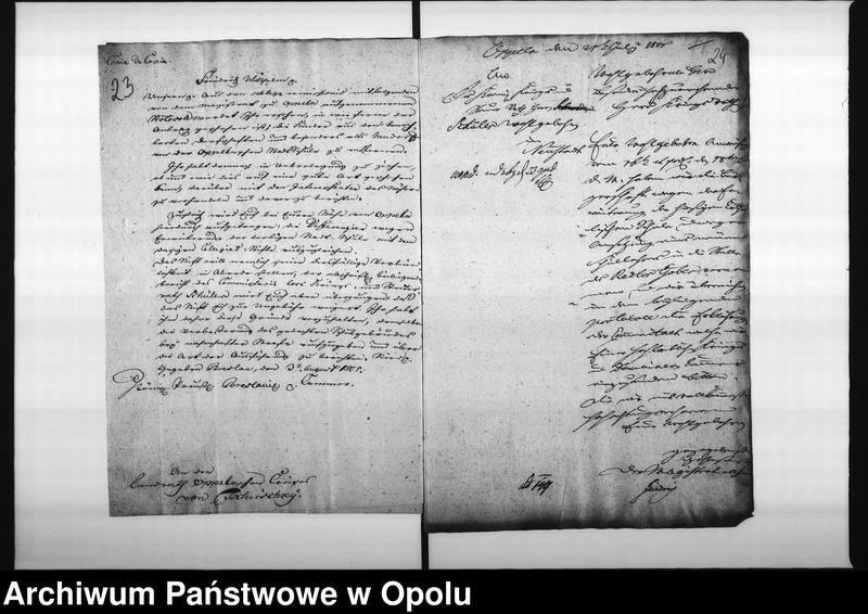 Obraz 19 z jednostki "Acta Specialia des Magistrats zu Oppeln wegen Vergrösserung der katholischen Stadt-Schule hieselbst"