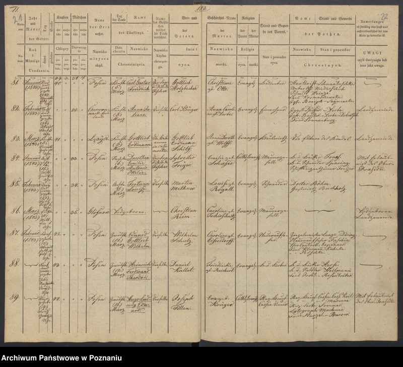 Obraz 14 z jednostki "[Akta urodzeń i chrztów, zgonów i pogrzebów, zapowiedzi i ślubów]"