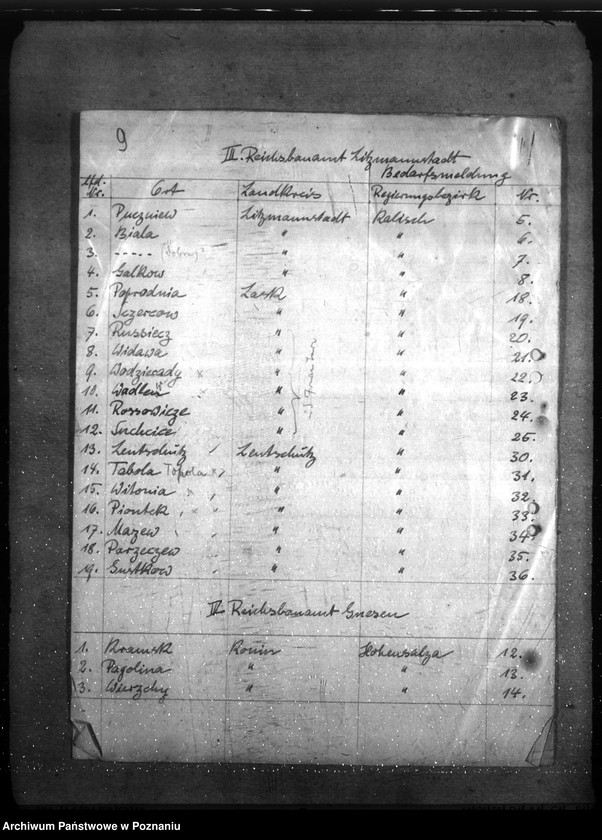 Obraz 15 z jednostki "Wykaz posterunków żandarmerii, na których należy przeprowadzić prace budowlane"