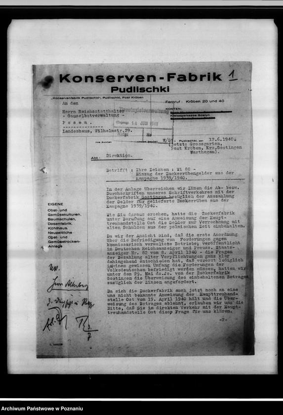 Obraz 5 z jednostki "Forderungen Grossgarten contra Zuckerfabrik Gostingen [za dostarczone buraki cukrowe]."