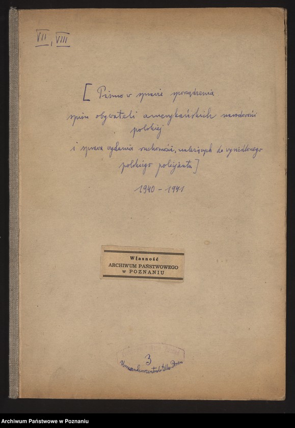 Obraz 2 z jednostki "[Pisma w sprawie sporządzenia spisu obywateli amerykańskich narodowości polskiej i sprawa wydania ruchomości należących do wysiedlonego polskiego policjanta]"