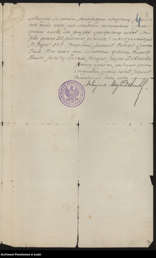 Obraz 10 z jednostki "Dom bankowy bracia Taub- prowadzenie przedsiębiorstwa bankowego"