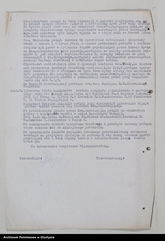 image.from.team "Komitet Gminny Polskiej Zjednoczonej Partii Robotniczej w Zalewie pow. morąski"