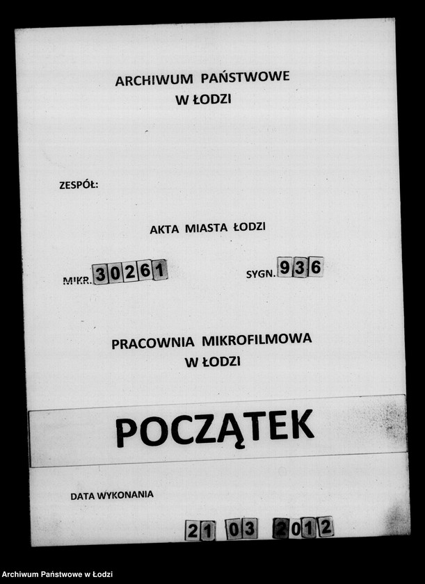Obraz 1 z jednostki "Akta tyczące się awizacji"
