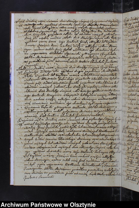 image.from.unit.number "Akta Urodzonych Zaslubionych Zmarłych w parafii Sarnowskiey w roku 1834"