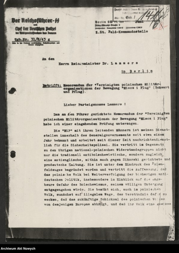 image.from.unit.number "Materiały dotyczące organizacji "Miecz i Pług"."