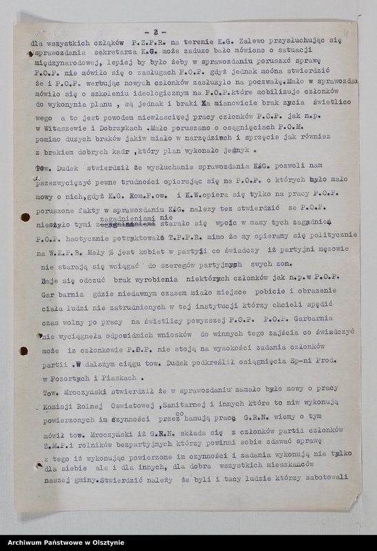 image.from.team "Komitet Gminny Polskiej Zjednoczonej Partii Robotniczej w Zalewie pow. morąski"