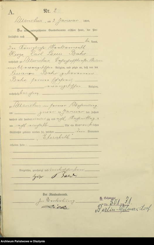 image.from.unit.number "Geburts-Haupt-Register Tom I,Nr 1 - 399"