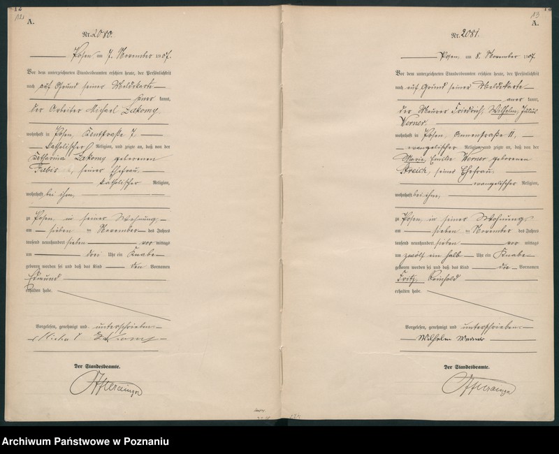 Obraz 9 z jednostki "Księga miejscowa urodzeń tom V [Rejestr główny urodzeń]"