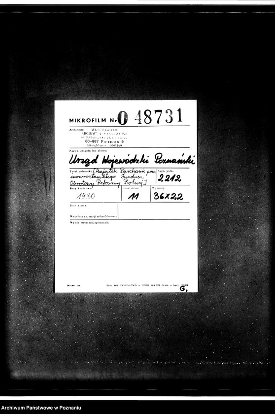 image.from.unit.number "/Majątek Parchanie powiat inowrocławski, Fundusz Obrotowy Reformy Rolnej/"