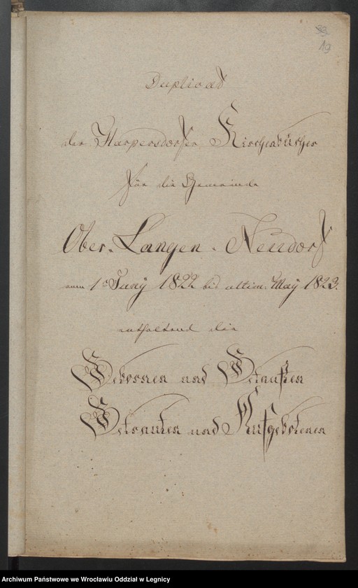image.from.unit.number "Duplicat der Harpersdorfer Kirchenbücher von der Gemeinde Ober Harpersdorf Langen Neudorf"